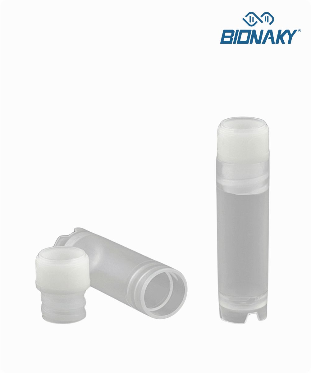 Tubo criogênico 12mmx45mm rosca interna 2mL estéril